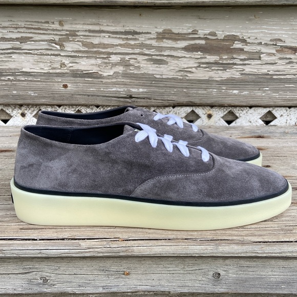 NIB Authentic Fear of God x Ermenegildo Zegna Grey Suede Sneaker Men's Size 11.5 - Picture 5 of 16